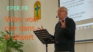 message "votre voix crie dans le désert" par Yves Van de Wouwer