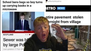 REACTING TO SOME MENTAL BRITISH HEADLINES #funny #memes #viral #comedy #british #uk #headlines #news