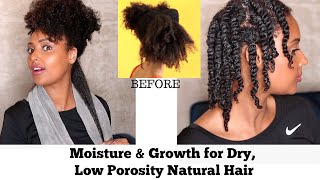 The Ultimate Moisture & Fast Hair Growth Routine for Dry, Low Porosity Natural Hair!