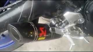 Yamaha MT-09 FZ-09 Akrapovic full system sound with flames Thailand