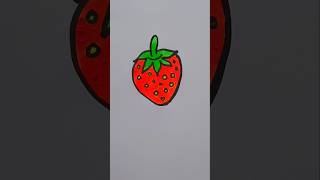 Draw fruits step by step | draw strawberry | #strawberry #art #drawing #fruits #strawberrydrawing