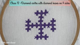 #12 - Diamond centre with diamond base on 4 sides #kutchwork #handembroidery #indianembroidery