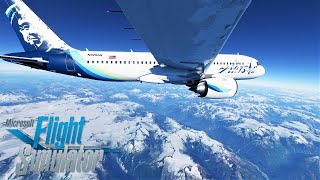 Alaska Airlines A32NX | Microsoft Flight Simulator 2020 | Juneau, Alaska to Seattle (4K UHD)