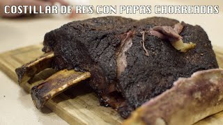 Costillar de res con papas chorreadas (Español)