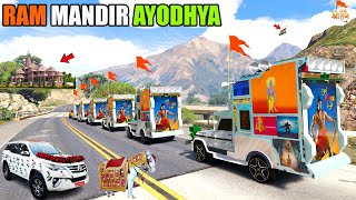 RAM MANDIR AYODHYA 🚩 BIGGEST DJ RALLY | GTA 5 😲