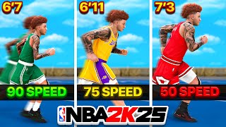 THE SPEED OF EVERY BUILD HEIGHT IN NBA 2K25!