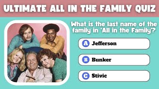 Bunker Bantz: All in the Family Trivia Quiz Showdown!