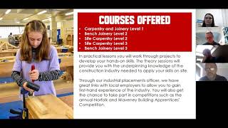 Virtual Information Session - Carpentry and Joinery