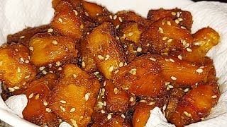 (PART 2.) 🌙 🍠 SWEET POTATO 🍠 WITH BROWN SUGAR AND SESAME SEEDS 🧈 😋 EATING TIME ⏲️ 👍 👌 😃