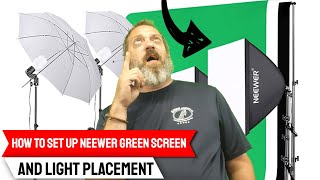 How to set up Neewer Green Screen and light placement