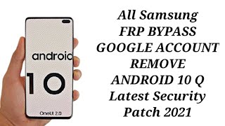 All Samsung FRP BYPASS/GOOGLE ACCOUNT REMOVE || A12 A125F ANDROID 10 Q |Latest Security Patch 2021