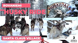 Husky Ride in Santa Claus Village 4K HDR Rovaniemi, Lapland, Finland