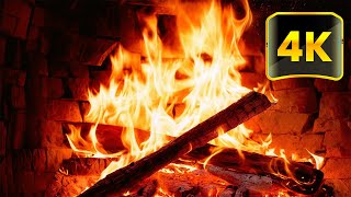 🔥 Cozy Crackling Wood in FIREPLACE 🔥 Relaxing CHRISTMAS FIREPLACE 4K & ASMR FIREPLACE Ambience