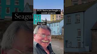 POV: You've just bought seaside property vs Seagulls - Funny Laughing Guy Meme