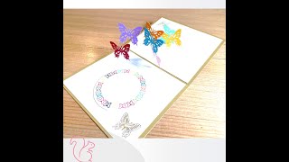 💌 Rainbow Flight Butterflies Pop-Up Card 🦋 - 3D Popup Card - Card Opening Video