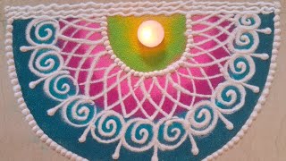 Easy diwali rangoli designs/दिवाळी रांगोळी /Dipawali rangoli/Dhanteras rangoli/Lakshmi pujan rangoli