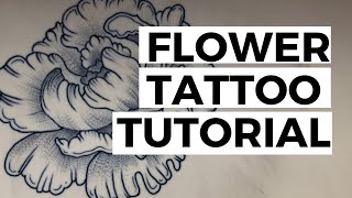 Tattooing a flower on fake / synthetic skin with EZ Filter Pen V2