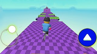 Obby on a bike - doing parkour, jumping on a bike, adrenaline 🚲