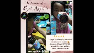 Royal Appetite Basu, Anak jd lahap makan, dan bs meningkatkan kecerdasan anak, WA 082257444898