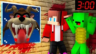 How Mikey and Jj Hiding From Tasmanian Devil.EXE in Minecraft at 3:00 AM !? - Maizen