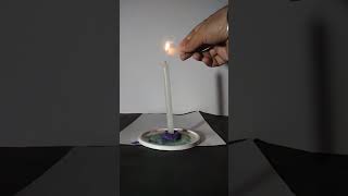 burning of candle from distance #fire #diy #fun