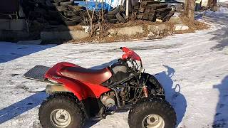 Quad Bike test on Icy Snow in wintertime