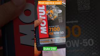 Duke 250 bs6 first free service cost #shorts