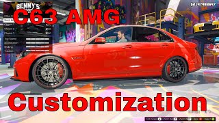 LUXURY WITH A HIGH TOP SPEED - GTA 5 CAR CUSTOMIZATION (MERCEDES C63 AMG)