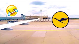 Funny & Sarcastic PA Announcement ✈︎ LUFTHANSA ✈︎ Because Passengers Stand Up !!!