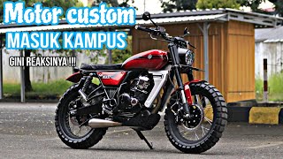 MotoVlog Lagi❗️Masuk Kampus UIN Lampung Make Motor Custom Jadi Bahan Lirikan