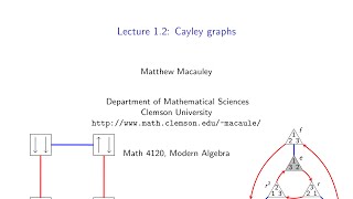 Visual Group Theory, Lecture 1.2: Cayley graphs