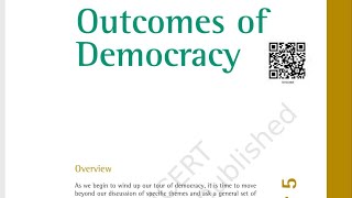 Outcomes of Democracy Civics Class 10 NCERT solutions