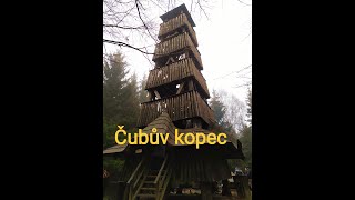 Čubův kopec rozhledna (lookout tower) on New Year's Eve.