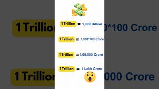 Million, Billion and Trillion mai kya fark hai❓ #million #shorts  #billion #trillion