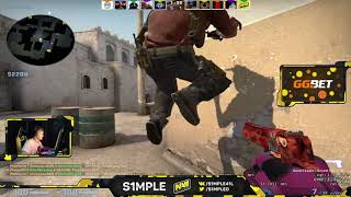 CS:GO - s1mple plays FPL against GeT_RiGhT on Dust 2 (18.06.2019)