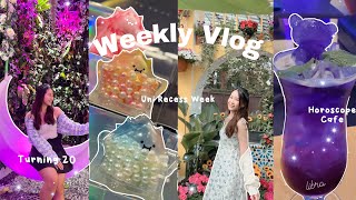 Weekly Vlog: uni recess week, birthday celebration🎂, horoscope cafe ✨♎️