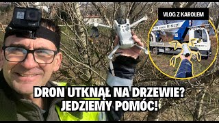 Dron zawisł na drzewie – co zrobić? Wykorzystać zwyżkę! | EHC Karol Zagajewski