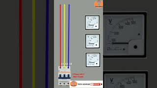 Voltmeter wiring connection 3 phase l analog diagram #shorts #wiring #electricalvideos #electrical