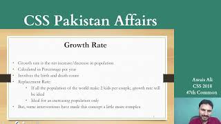 Free Pakistan Affairs Lectures | Part 40 | Population trends in world | CSS & PMS Exam 2025