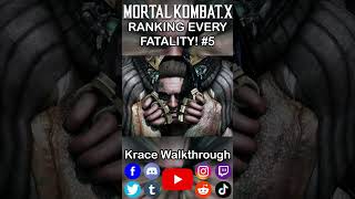 Ranking Every Fatality 5 -Mortal Kombat X #gaming #shorts #fyp #masterpiece