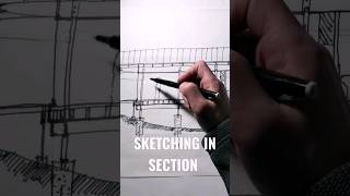 Designing a Home in Section #architecture #homedesign #architecturaldesign #sketching #floorplan