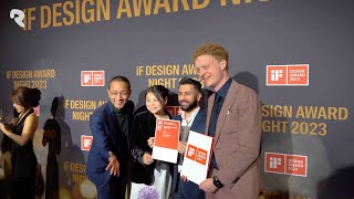 Celebrating win at iF DESIGN AWARD Ceremony 2023 in Berlin