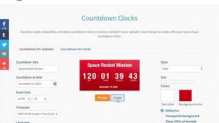 Create a Countdown Clock and Embed in Your Website