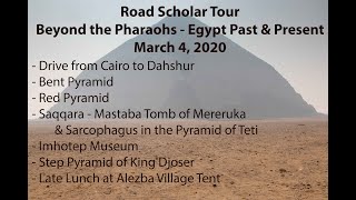 Road Scholar Egypt Tour - Dahshur - March 4, 2020