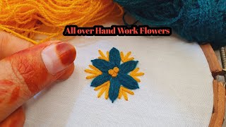 wool thread hand embroidery work