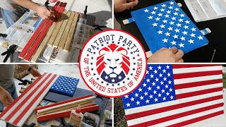 Wood American Flags | How to Make a Distress, Rustic Wooden US Flag of Correct Calculated Dimensions