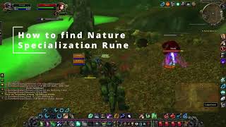 WoW SoD Phase 4 - How to find Nature Specialization Rune / Rune Natur-Spezialisierung?