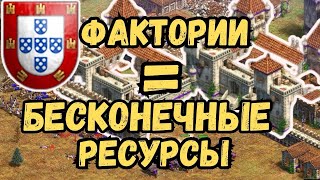 Бесконечные ресурсы за Португалию / Age of empires 2 DE