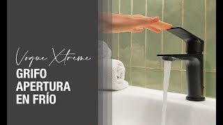 Lavabo Vogue Xtreme. Acabado negro mate. Apertura en frío.