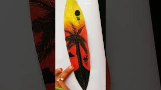 leaf sunset painting|leaf art|tutorial leaf painting#shorts #painting #viral #viralvideo #leafart